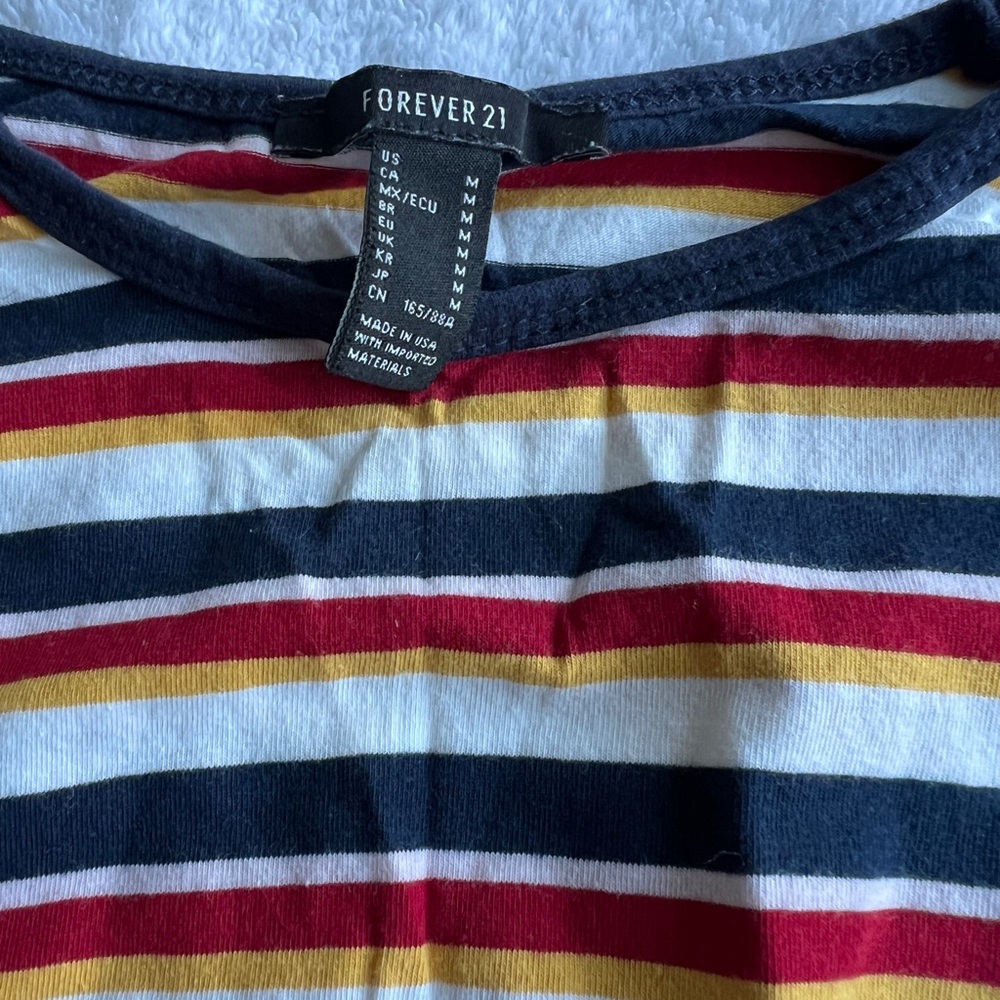 Forever 21 Multicolor Striped Tee